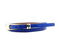 Bluelans® Woman's Candy Colour Faux Leather Thin Skinny Waistband Waist Belt (Blue)