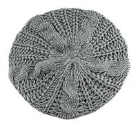 Bluelans® Women's Lady Knitted Beret Braided Baggy Beanie Crochet Hat Ski Cap (Grey)