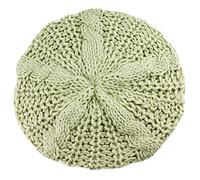 Bluelans® Women's Lady Knitted Beret Braided Baggy Beanie Crochet Hat Ski Cap (Ivory)