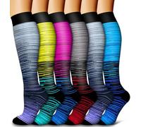 Bluemaple Copper Compression Socks Women & Men(6 Pairs) - Best for Running,Medical,Athletic Sports,Flight Travel, Pregnancy