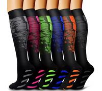 Bluemaple Copper Compression Socks Women & Men(6 Pairs) - Best for Running,Medical,Athletic Sports,Flight Travel, Pregnancy