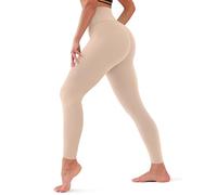 Bluemaple High Waisted Leggings for Women - Tummy Control Pants Non See Through Workout Soft Yoga Pants for Running Plus Size, 06-light Khaki, Small / Medium