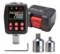 BLUEMARS 1/2 Inch Digital Torque Wrench, 10-200NM Torque Adapter with 1/4" & 3/8" Adapters, ±2% Accuracy, 5 Units, Dual Alarm, Clear Display, Data Storage for Car & Motorcycle Maintenance