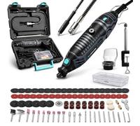 Bluemars 200W Rotary Multi Tool Sets,6 Variable Speed, 129 Pieces Accessories Included, Keyless Chuck and Flex Shaft, Grinder, Drilling, Engraving, Cutting, Polishing for Craft Projects and DIY