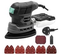 Bluemars 220W Mouse Sander, Mini Handhold Sander for Wood,Drywall,Floor w/ 3m Cable, 13000 RPM Detail Sanders with Dust Collection Box & Vacuum Cleaner Adaptor,20Pcs Sandpapers, Ideal for Tight Space