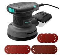 Bluemars 320W Random Orbit Sander,6 Variable Speeds (8000-13000RPM),16Pcs Sandpapers,125mm Sanding Pad, Mini Electric Sander