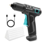 BLUEMARS Cordless Mini Hot Glue Gun 4V with 20Pcs 7mm Glue Sticks,20s Fast Heating,10g/Min Output, Type-C Charging, Automatic-Power-Off Electric Hot Glue Gun Kit for Crafting,Decoration, Home Repairs
