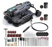 BlueMars Rotary Tool Station, 160W Engraving Tool with LCD Display, Flexible Driver, Variable Speed, Multi-Function Tool for Grinding, Polishing, Cutting, Sanding, 1.8m Cable, 123pcs Accessories Kit