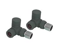 Blümme Towel Rail Corner Manual Radiator Valve - Anthracite One Pair
