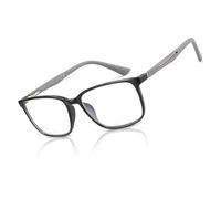 BLUEMOKY Blue Light Reading Glasses for Men, Sports Square Frame Readers, Anti-Glare Computer Glasses (Black, 1.75), 01 Black, Médio