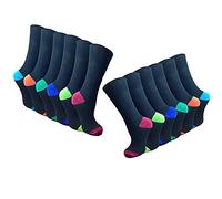 Bluemoon Bedding 12-Pack Smart Mens Socks | Breathable Plain Patterned Socks Men | Cotton Socks Men Suitable for Work and Casual Wear Size 6-11