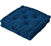 Bluemoon Bedding Armchair Booster Cushion Large Firm 45cm Square Seat Pad with Supportive 10 cm Thick Lift Soft Touch Cotton Dark Yellow Cushion For The Elderly, Post-Operative and Pregnancy (Navy)