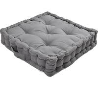 Bluemoon Bedding Armchair Booster Cushion Large Firm 50cm Square Seat Pad with Supportive 10 cm Thick Lift Soft Touch Cotton Dark Yellow Cushion For The Elderly, Post-Operative and Pregnancy (Grey)