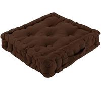 Bluemoon Bedding Armchair Booster Cushion Large Firm 50cm Square Seat Pad with Supportive 10 cm Thick Lift Soft Touch Cotton Dark Yellow Cushion For The Elderly, Post-Operative and Pregnancy (Brown)