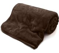 Bluemoon Bedding Luxury Faux Fur Mink Fleece Throw Over Sofa Bed Soft Warm Blanket, Fleece Versatile Blanket for Bed Fluffy Soft Large Throw, (Chocolate/Brown, King Extra Large- 200 x 240 cm)