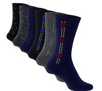Bluemoon Bedding Men Socks Cotton Rich Breathable Mens Socks, UK Shoe Size 6-11, Pack of 12, Multi Colour Suite Men Socks