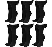 Bluemoon Bedding-Men's Extra Wide Loose Fitting Diabetic Socks (6 PAIRS) Swollen Feet Ankles Legs
