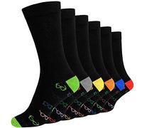 Bluemoon Bedding Mens Socks (12 Pack) Cotton Rich, Comfortable, Breathable, Designer Mens Socks (One size (Manufacturer Size:UK 6-11), Glasses)