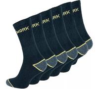 Bluemoon WORK Socks for Men Crew Length Black Navy Gray Heavy Duty Socks 12 Pairs Men's Real Work Socks Size 6-11 Safety/Steel Toe Boot Socks