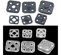 Bluemoona 60 Sets - 7mm Plastic Poppers Press Studs Sew On Fastener Button Snaps Sewing Fitting Clear