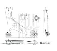 Blueprint ADBP860200 Wheel Suspension Track Control Trailing Arm Front Right