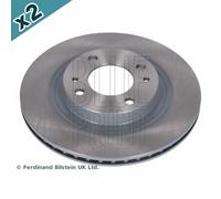 2x Brake Discs Pair Vented Front 257mm ADC443128 Blue Print Set 1612090780 New
