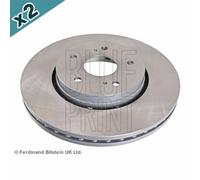 2x Brake Discs Pair Vented Front 300mm ADK84337 Blue Print Set 5531157L00 New