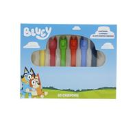 Blueprint Collections Bluey 3D Crayons | Set of 6 Chunky Character Shapes for Kids | Fun Colouring Set | Bluey Stationery & Gifts