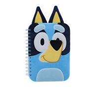 Blueprint Collections Bluey Plush Notebook | 60 Lined Pages | A5 Soft Cover Spiral Notebook for Kids | Bluey Stationery & Gifts for School & Home