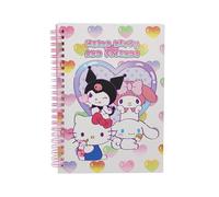 Blueprint Collections Hello Kitty A5 Notebook | Cute Notebook Featuring Kuromi, Cinnamoroll & My Melody | 80 Page Spiral Bound Writing Pad | Hello Kitty Stationery, Gifts & Accessories