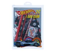 Blueprint Collections Hot Wheels Super Stationery Set | School Supplies for Boys | A5 Exercise Book, Hot Wheels Ruler, Pen, Pencil, Eraser, Sharpener & Stickers | Back to School Stationery