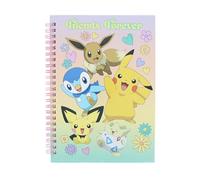 Blueprint Collections Pokemon A5 Notebook | Pikachu & Eevee Cover | 80 Lined Pages | Cute Spiral Note Book for Kids | Pokémon Gifts