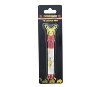 Blueprint Collections Pokemon Multi Colour Pen | 10 Colour Click Pen with Pikachu Topper | Fun Back to School Essentials for Kids | Pokémon Stationery & Gifts