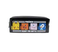 Blueprint Collections Pokemon Pencil Case | Black PU Design with Pikachu, Charmander & Friends | Back to School Essentials | Official Pokémon Stationery, Gifts & Accessories