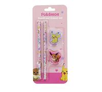 Blueprint Collections Pokemon Pencil & Eraser Set | Pokemon Besties Stationery | Writing 2 Pencils with Eraser Toppers | School Supplies | Stationery Supplies