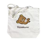 Blueprint Collections Rilakkuma Tote Bag | Reusable Cotton Shopping Bag | Cute Kawaii School Book Bag for Girls & Teens | Rilakkuma Stationery & Gifts