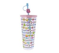 Blueprint Collections Squishmallows Beaker with Straw | Cute Kids Tumbler Cup with Lid | Official Squish Squad Drink Cup