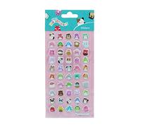 Blueprint Collections Squishmallows Stickers Sheet | 50 Puffy Stickers | Assorted Characters | Plastic, Textured (Puffy) | Pink