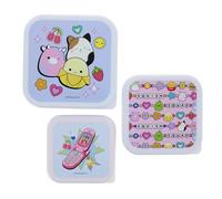 Blueprint Collections Squishmallows Storage Pots | Set of 3 Cute Kids Storage Boxes | Official Squishmallows Snack & Accessory Containers