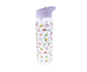 Blueprint Collections Squishmallows Water Bottle for Kids | 600ml Flip-Top Straw Bottle | BPA-Free Leakproof Bottle for School, Sports & Travel | Cute Squishmallow Character Print