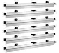Blueprint Hanging Clamps (6p 36inch) Holder Aluminum Print Rack Adjustable with Black Wing Knob Nuts Drafting Supplies Blueprints Posters Charts Includes Transparent Label Clips Storage Organizer