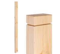 Blueprint Joinery Ltd Cambridge Square Pine Stair Half Newel Post With Integrated Shadow Cap (H)1500mm X (W)90mm X (D)43mm