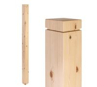 Blueprint Joinery Ltd Cambridge Square Pine Stair Newel Post With Integrated Shadow Cap (H)1500mm X (W)90mm X (D)90mm