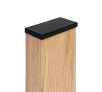 Blueprint Joinery Ltd Cambridge Stair Post Cap Black Flat Half Square Thin Newel Post Cap (W)94mm (L)45mm (H)8mm
