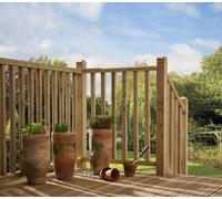 Blueprint Joinery Ltd Core Deck Stop Chamfered Treated Decking Balustrade Add On Kit 1800mm With One Post