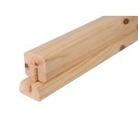 Blueprint Joinery Ltd Curved Pine Rails For Glass Handrail And Base Rail Set (H)58mm (W)58mm (L)1800mm