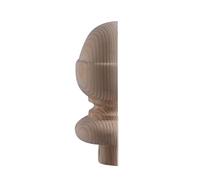 Blueprint Joinery Pine Acorn Stair Newel Post Cap to fit 90mm Newel Half Posts, Scandinavian Pine Acorn Stair Post Cap, 128 high (Half Cap)