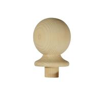 Blueprint Joinery Pine Ball Newel Post Cap, Clear Pine Ball Newel Cap, to fit 82mm Newel Posts, 95 x 75mm (Full Cap)