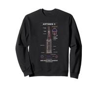 Blueprint Space Rocket Launch Mission To The Moon Artemis 2 Sweatshirt