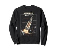 Blueprint Space Rocket Launch Mission To The Moon Artemis 2 Sweatshirt
